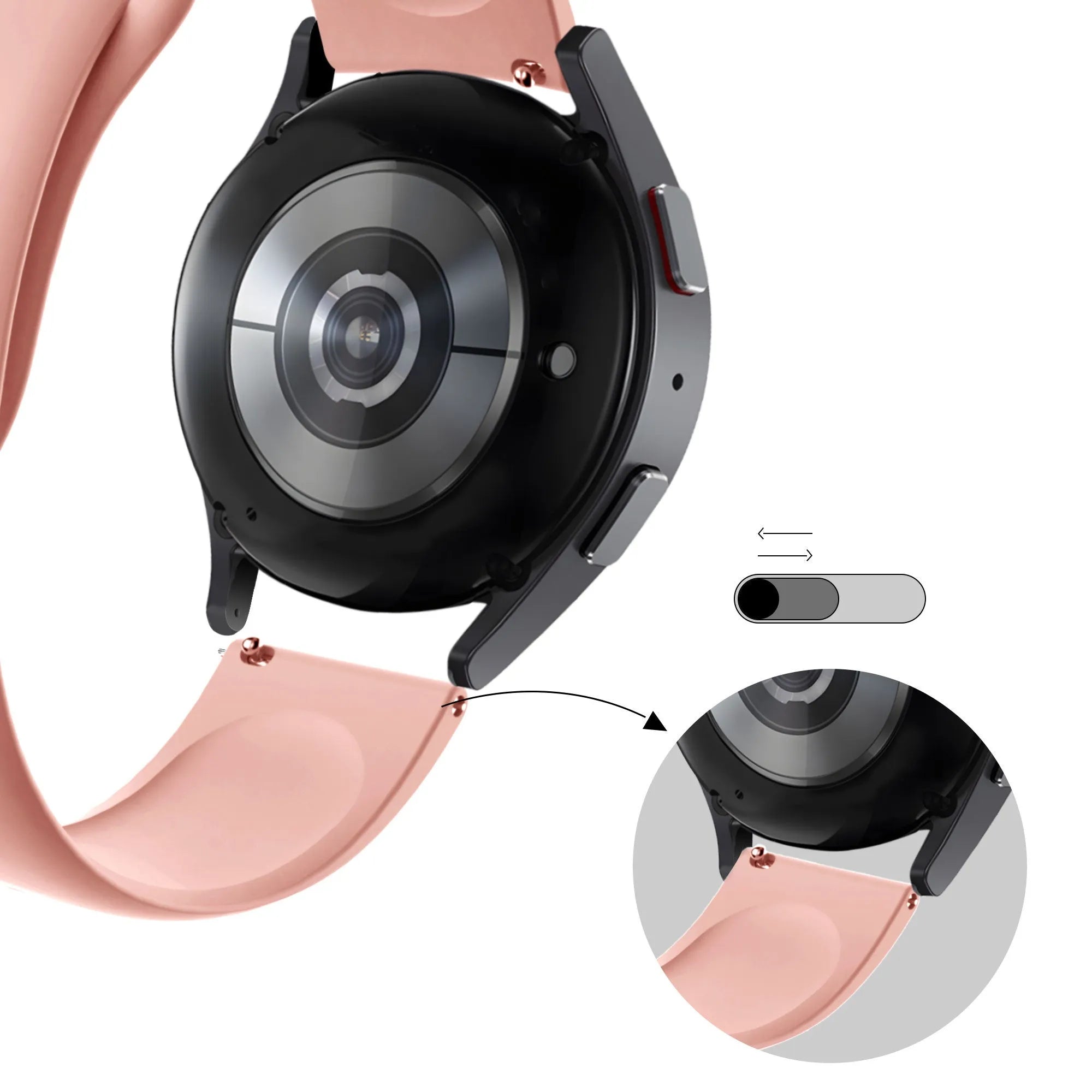 Bandz Bracelet sport 'Deluxe' Coros Pace 2 (rose vif)