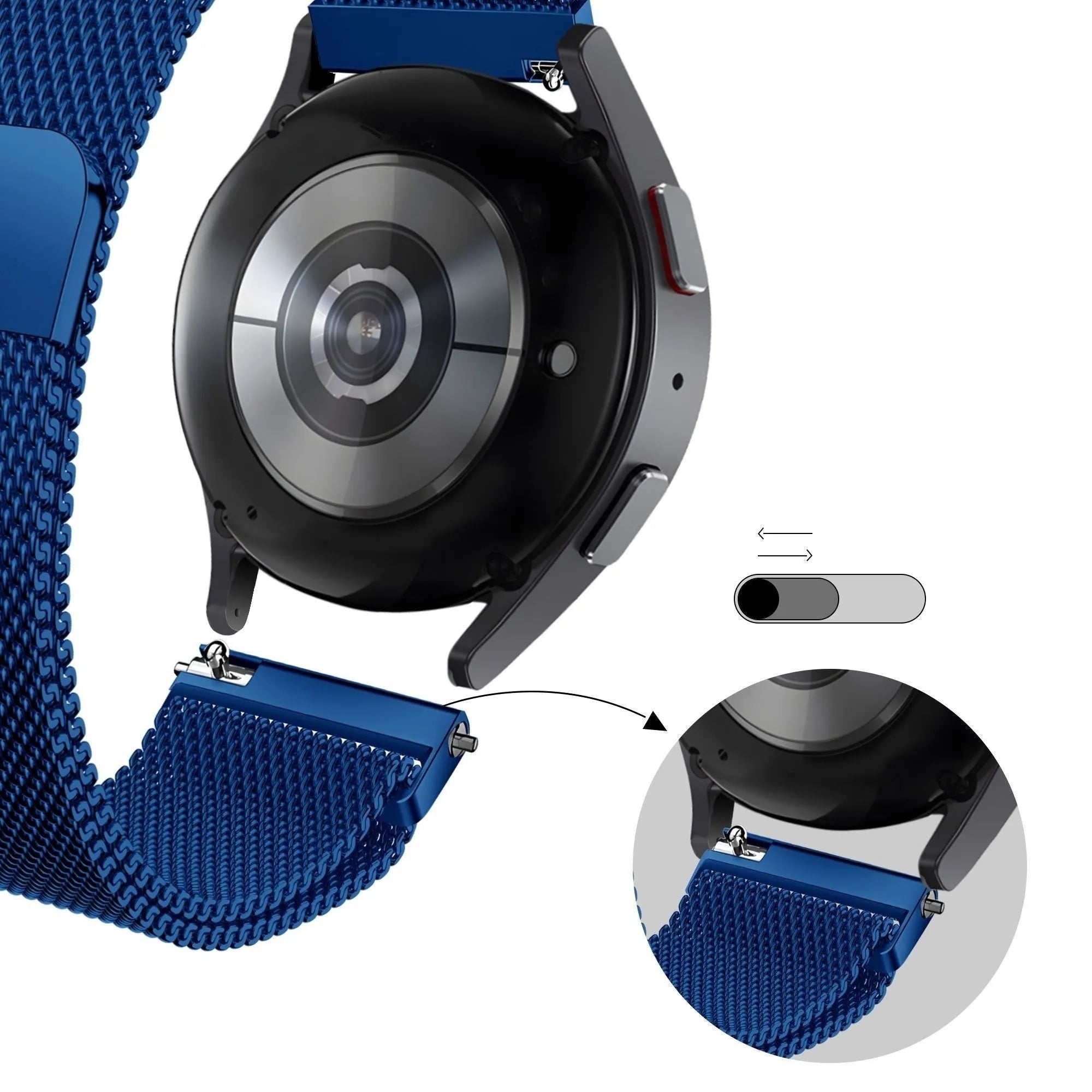 Bandz Bracelet milanais ICE Smart 3.0 Rectangular 1.78 (bleu)