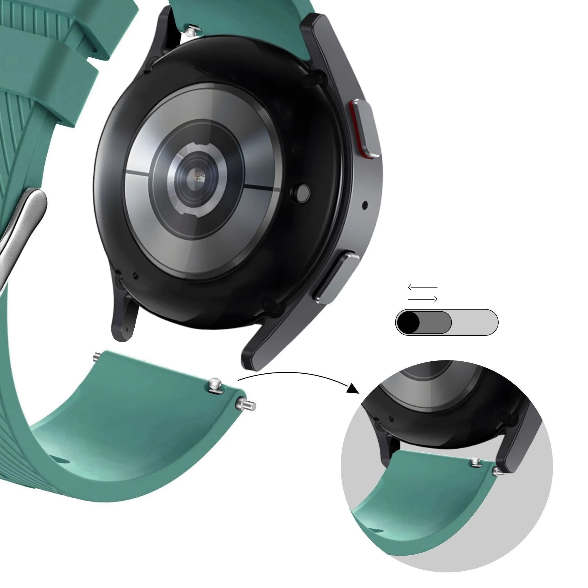 Bandz Bracelet silicone 'Deluxe' Suunto 5 Peak (vert sapin)