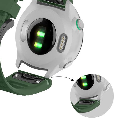 Bandz Garmin Descent MK2(i) Buckled Silicone Strap (Dark Green)