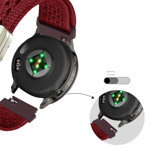 Bandz Bracelet nylon vintage Garmin Bounce 2 (rouge)