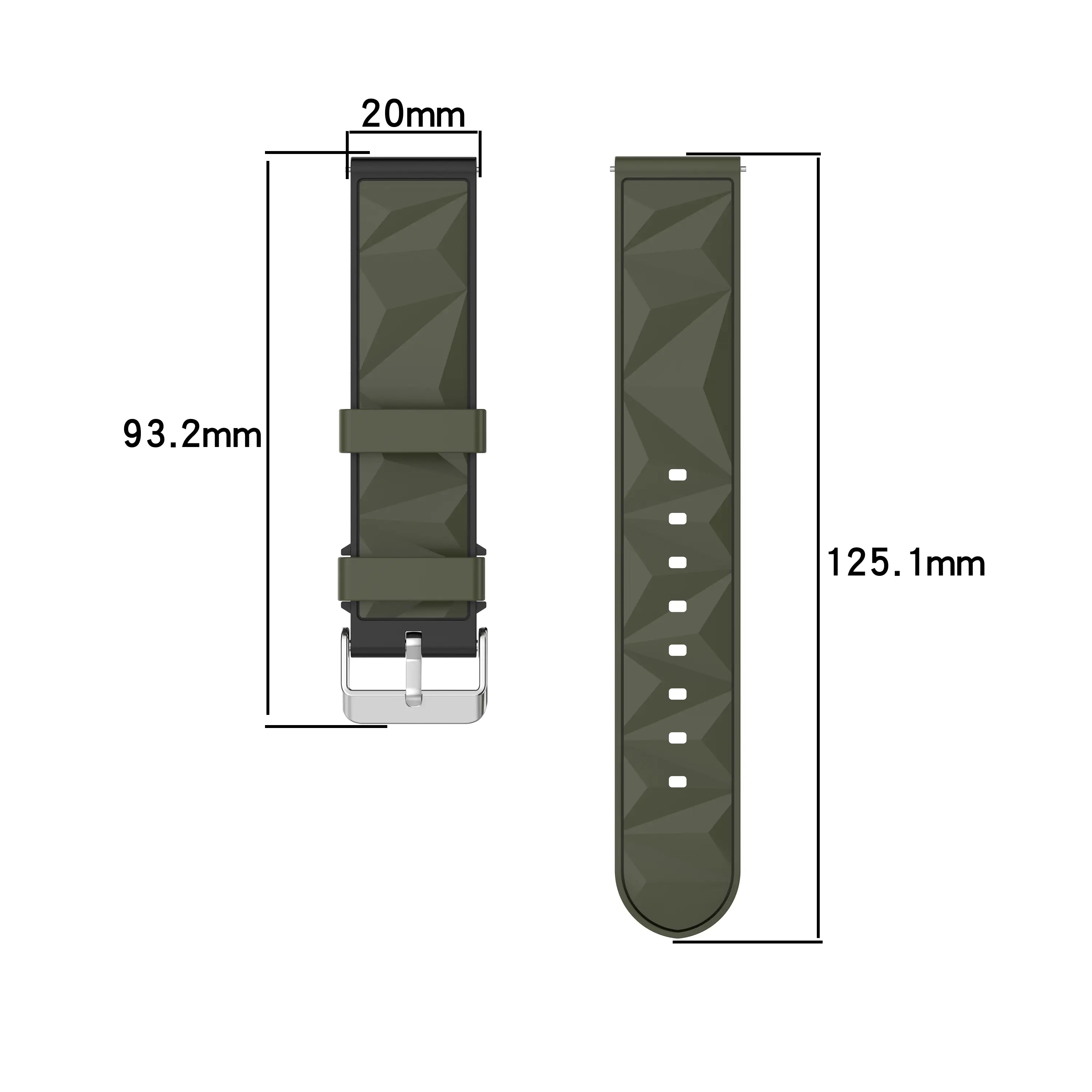 Bracelet sport diamond Huawei Watch Ultimate (vert militaire/multicolore)