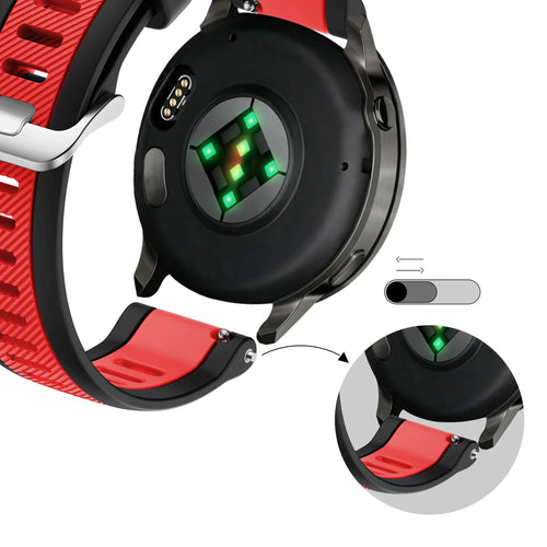 Bandz Bracelet dual sport avec boucle Garmin Venu 3 (noir/rouge)