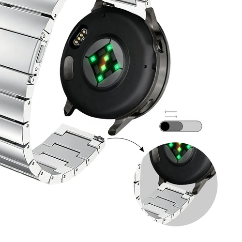 Bandz Bracelet acier 'One Bead' Garmin Approach S44 (argent)