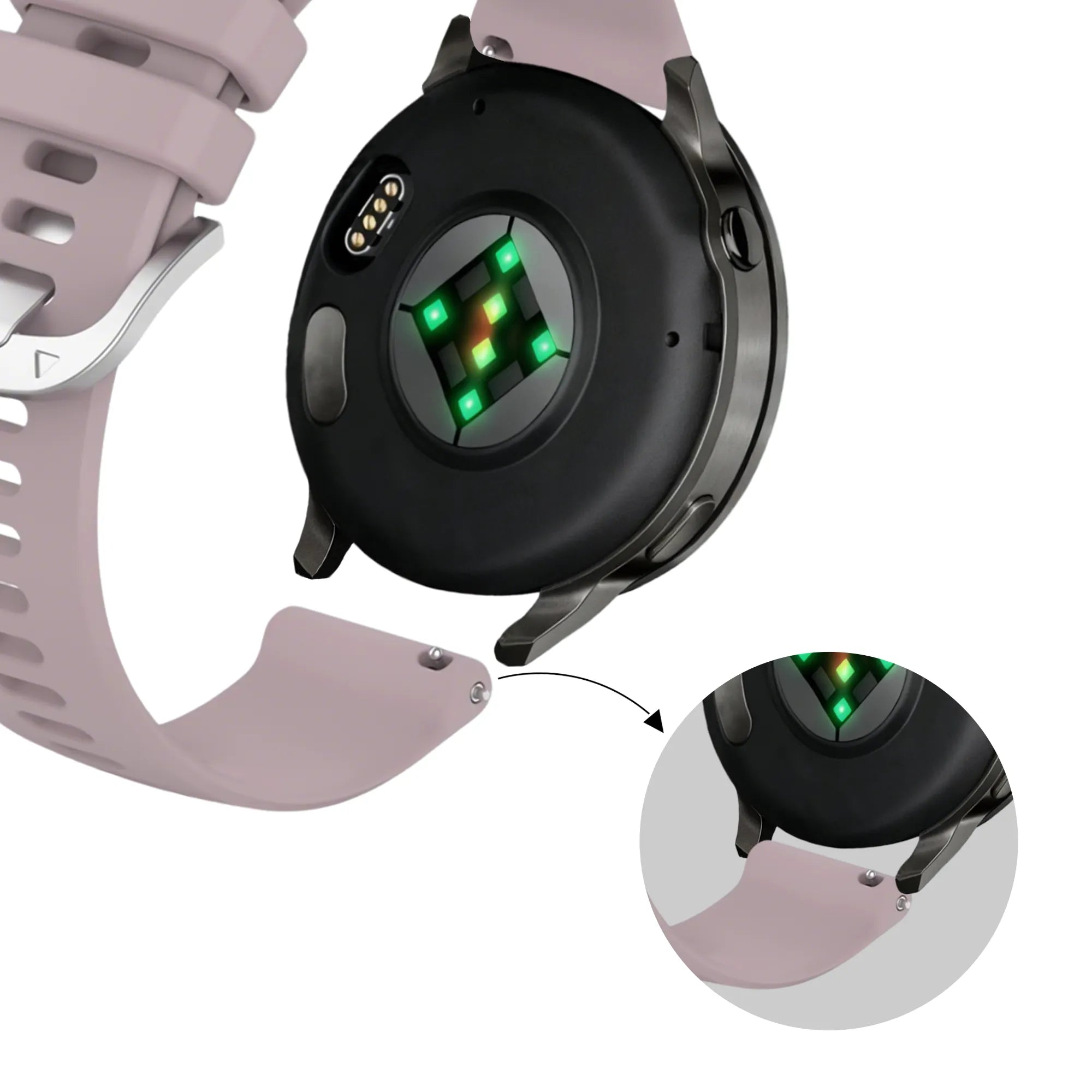 Bandz Bracelet silicone 'Classic' Garmin Vivomove 3s (lavande)