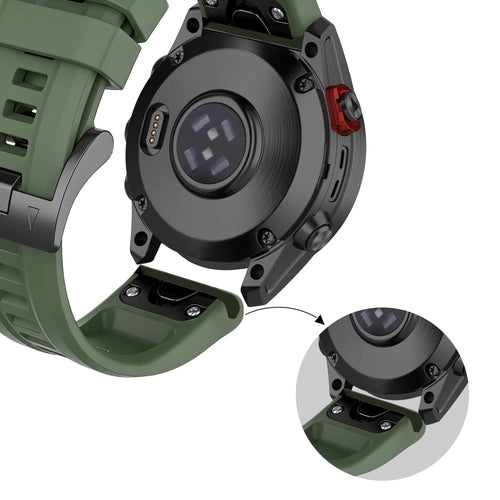 Bandz Bracelet silicone 'Classic' Garmin D2 Delta PX (vert militaire)