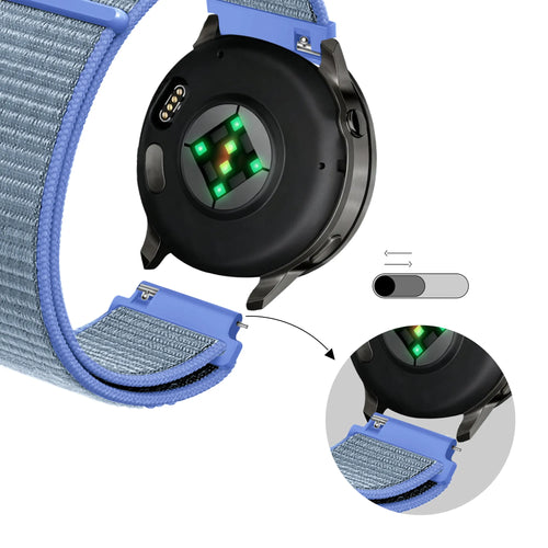 Bandz Garmin Forerunner 55 Nylon Loop Strap (Light Blue)