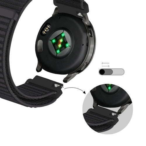 Bandz Garmin Vivomove HR Nylon Strap 'Wave' (Black)