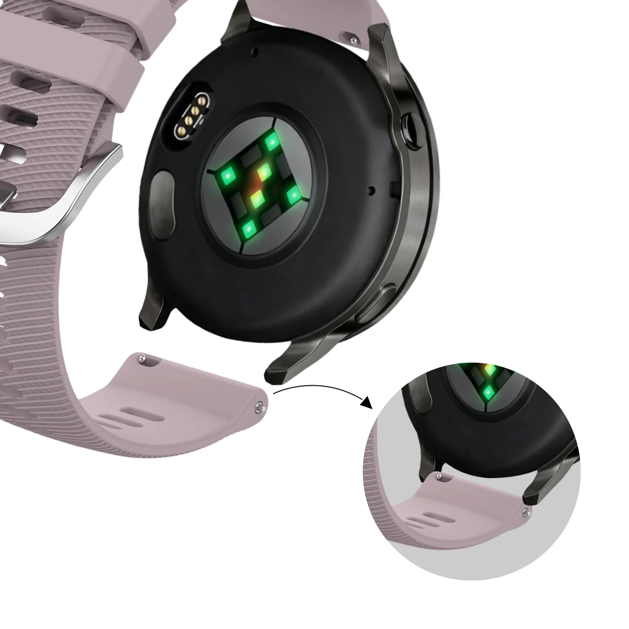 Bandz Bracelet silicone 'Deluxe' Garmin Forerunner 255s (lavande)