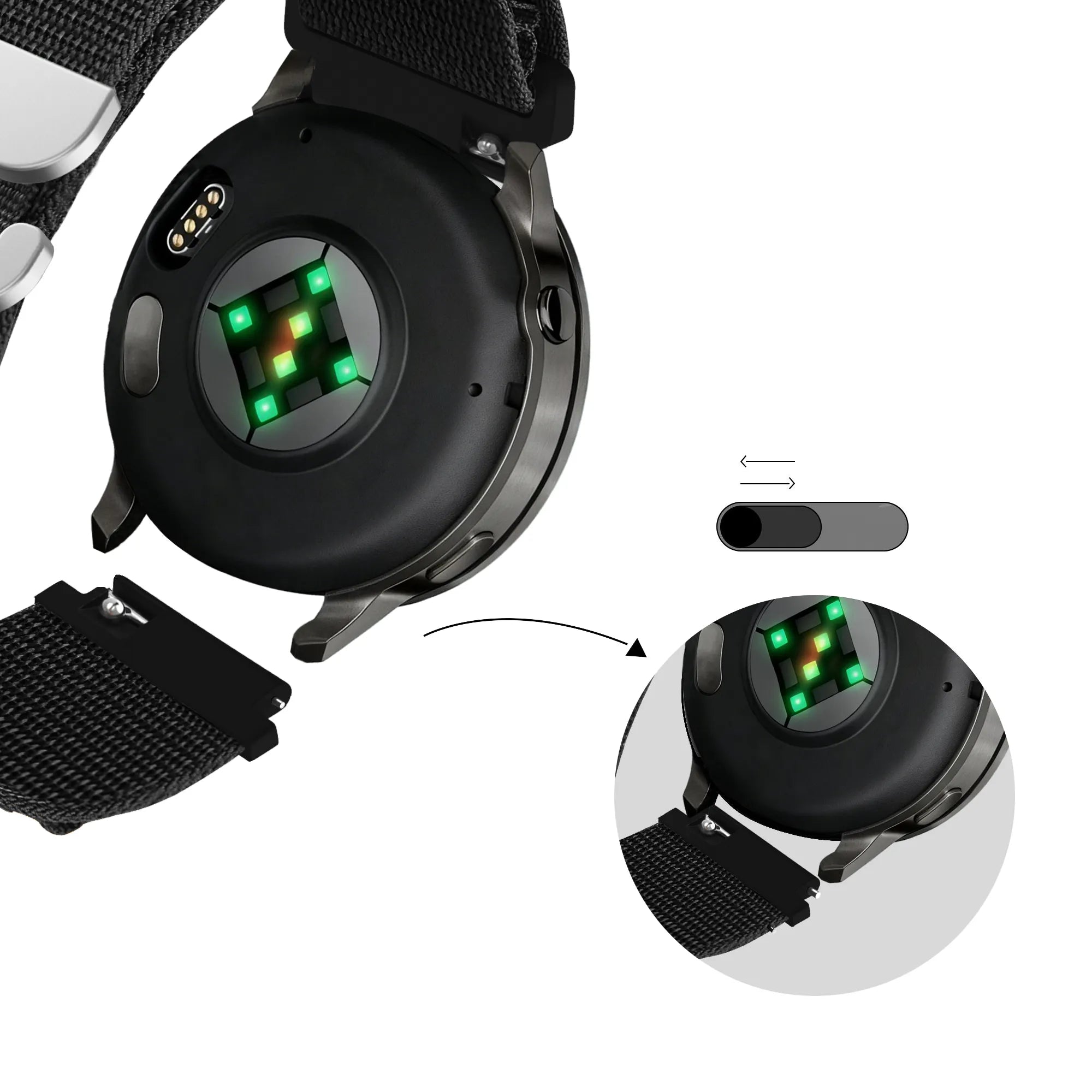 Bandz Bracelet Alpine Garmin Approach J1 (noir)