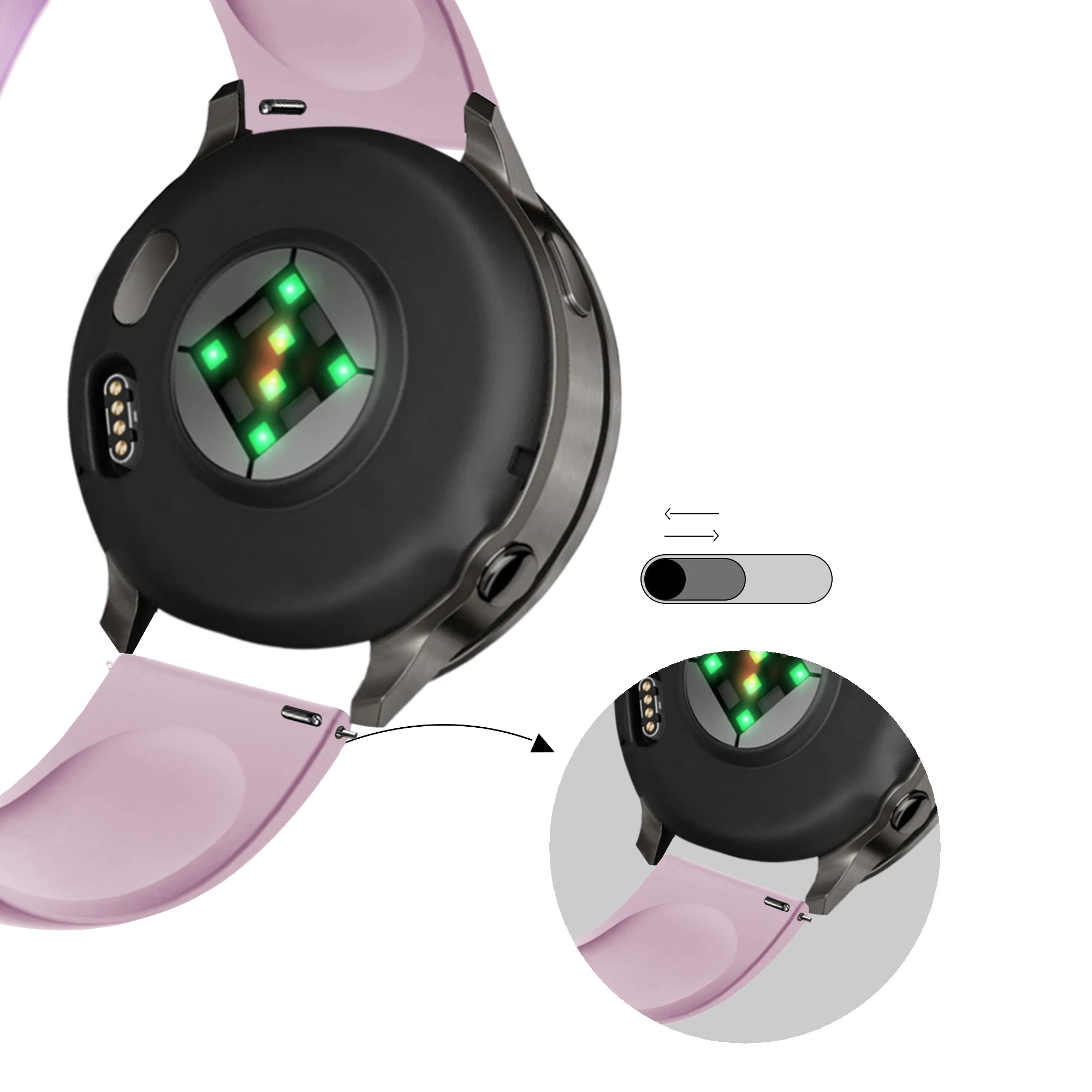 Bandz Bracelet sport 'Deluxe' Garmin Venu (lavande)