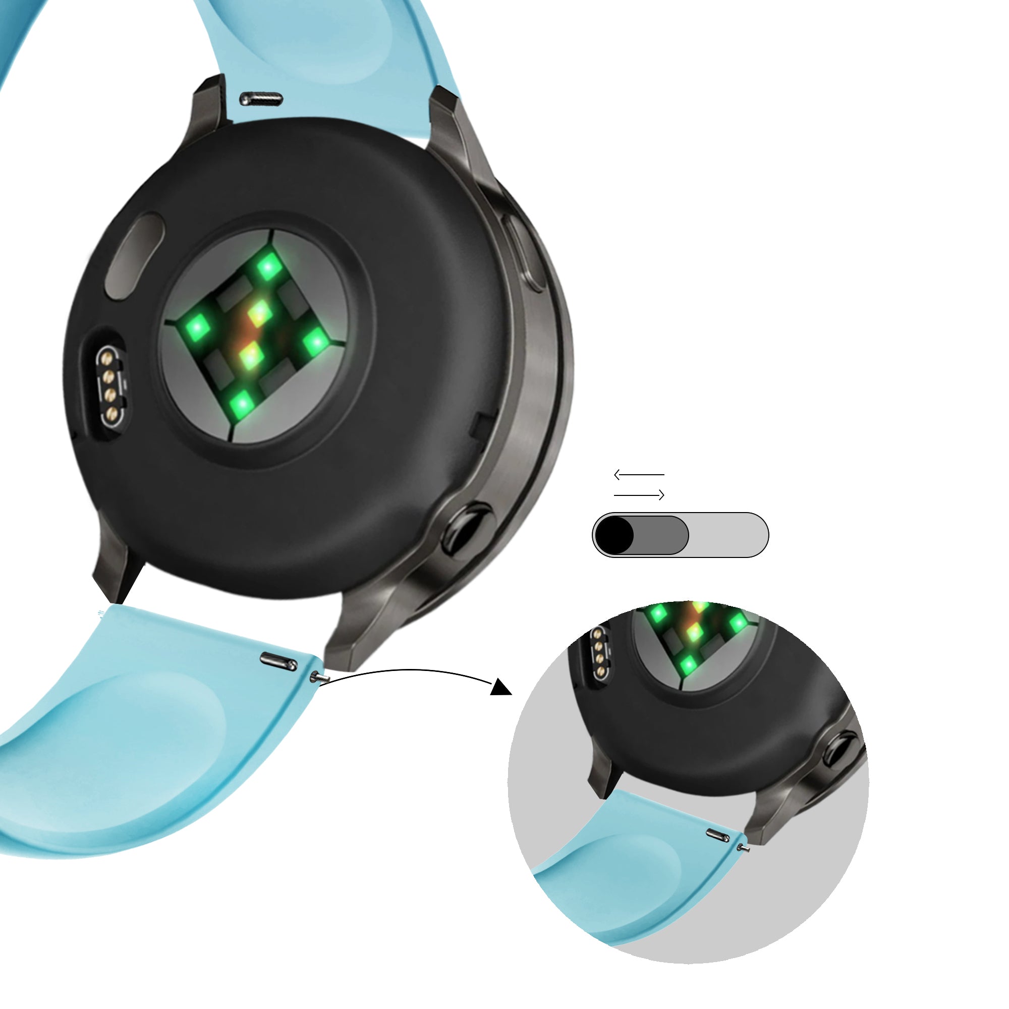 Bandz Bracelet sport 'Deluxe' Garmin Venu 3s (bleu clair)