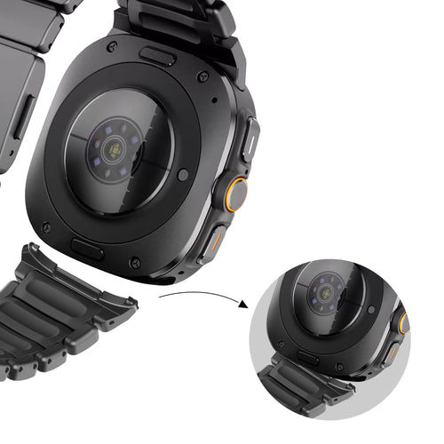 Bandz Bracelet titane 'Hybrid' Samsung Galaxy Watch Ultra 2 (noir)