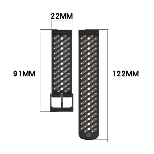 Bracelet silicone à rayures Amazfit Bip Max (noir)