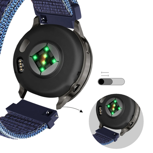 Bandz Garmin Vivomove Trend Nylon Loop Strap (Dark Blue Mix)