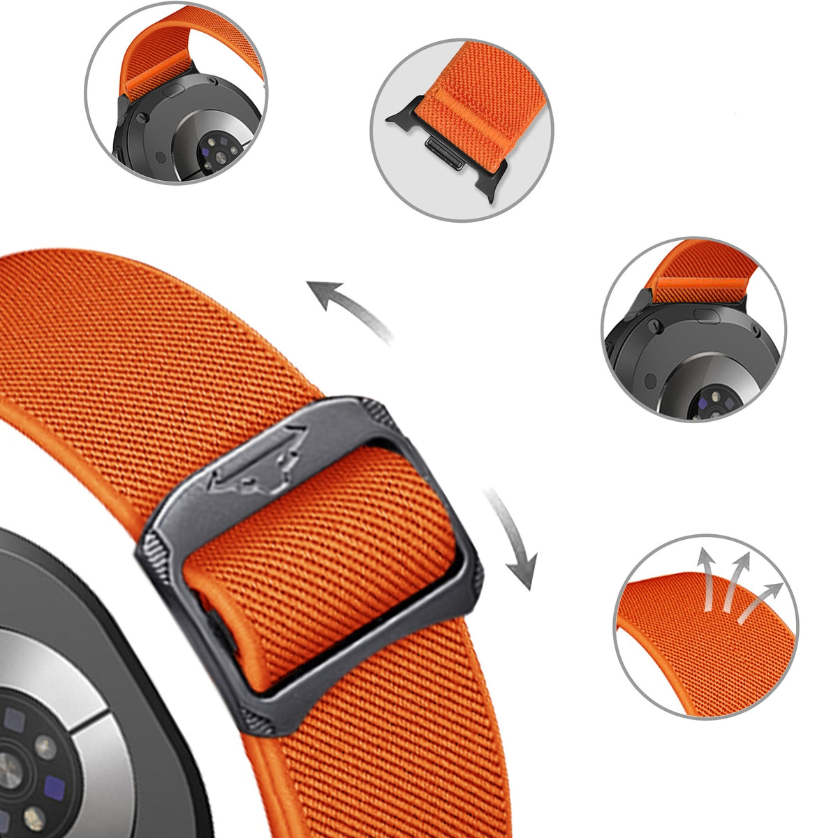 Bracelet elastique Samsung Galaxy Watch 8 Classic (orange)