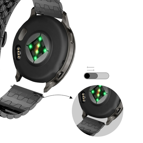 Bandz Bracelet acier 'Dragon' Garmin Bounce 2 (noir)