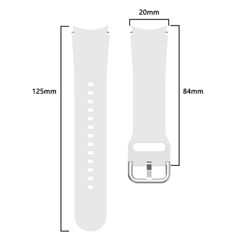 Bracelet silicone boucle Samsung Galaxy Watch 4 Classic - 46mm (blanc)