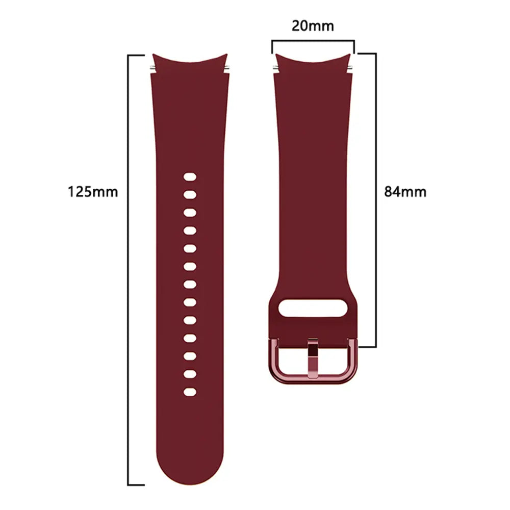 Bracelet silicone boucle Samsung Galaxy Watch FE (rouge)