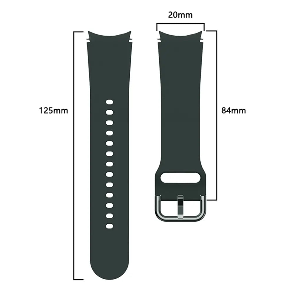 Bracelet silicone boucle Samsung Galaxy Watch FE (vert foncé)