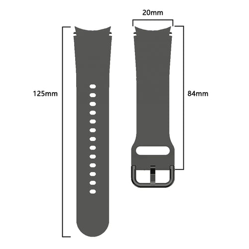 Bracelet silicone boucle Samsung Galaxy Watch 5 Pro (gris foncé)