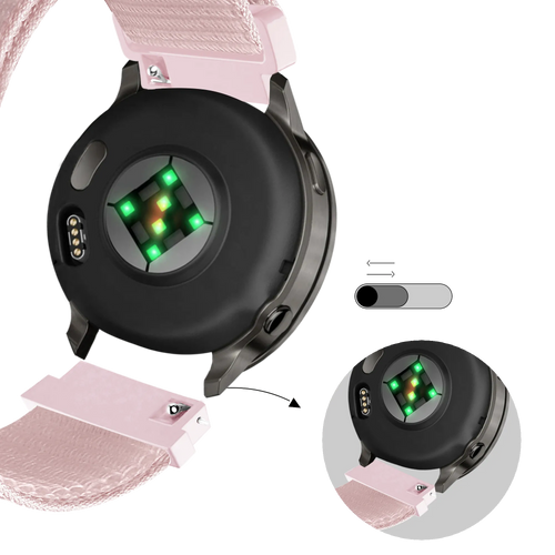 Bandz Bracelet nylon Loop Garmin Venu 2s (rose clair)