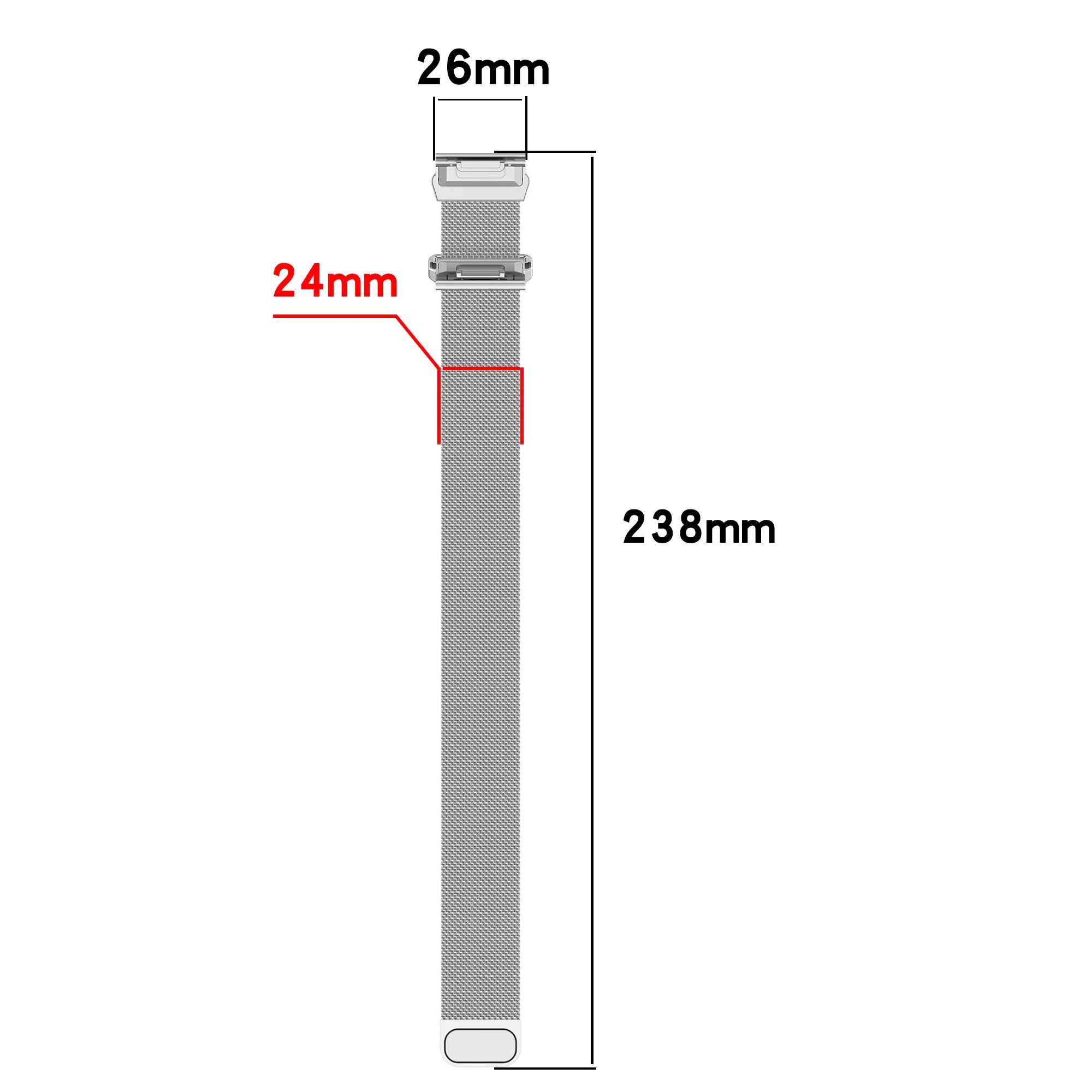 Bracelet milanais premium Garmin D2 Mach 2 - 51mm (gris foncé)