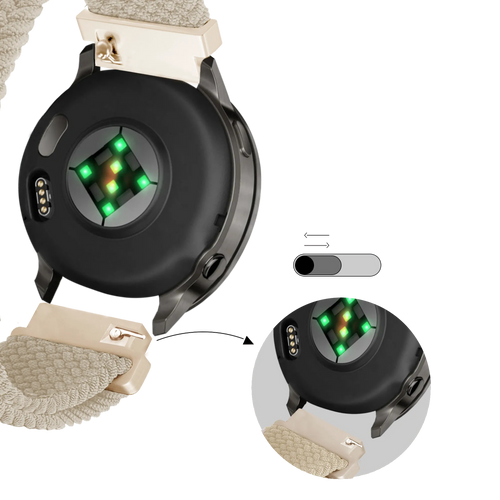 Bandz Garmin Vivomove 3s Adjustable Braided Strap (Starlight)
