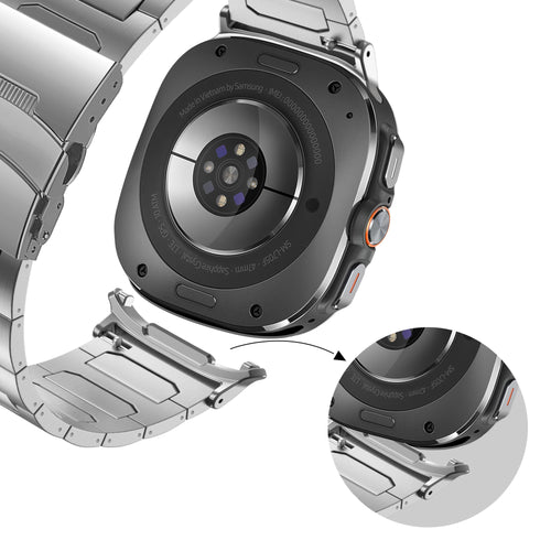 Bandz Samsung Galaxy Watch Ultra 2 Titanium Strap 'Deluxe' (Silver)