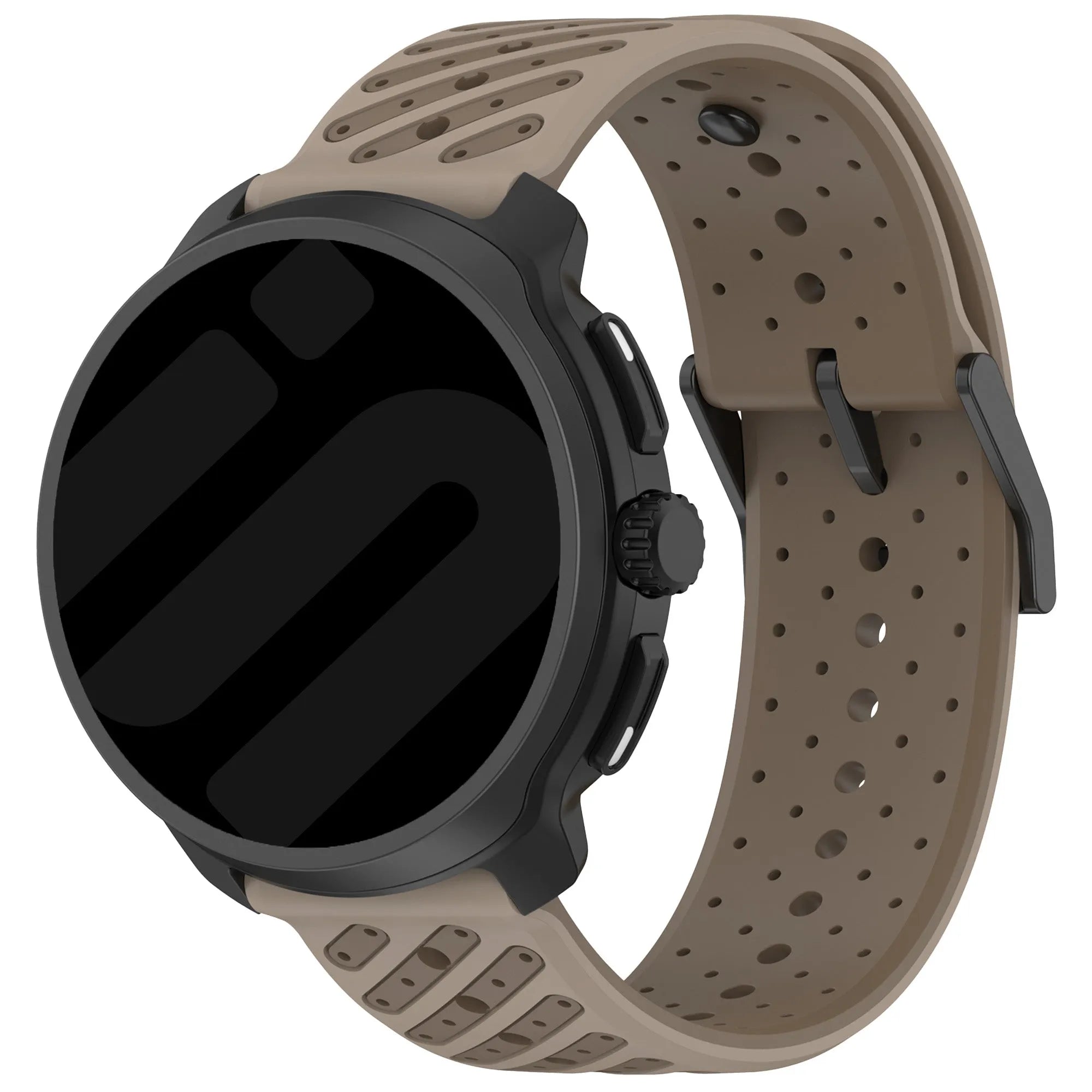 Coros Pace 4 Striped Silicone Strap (Brown)