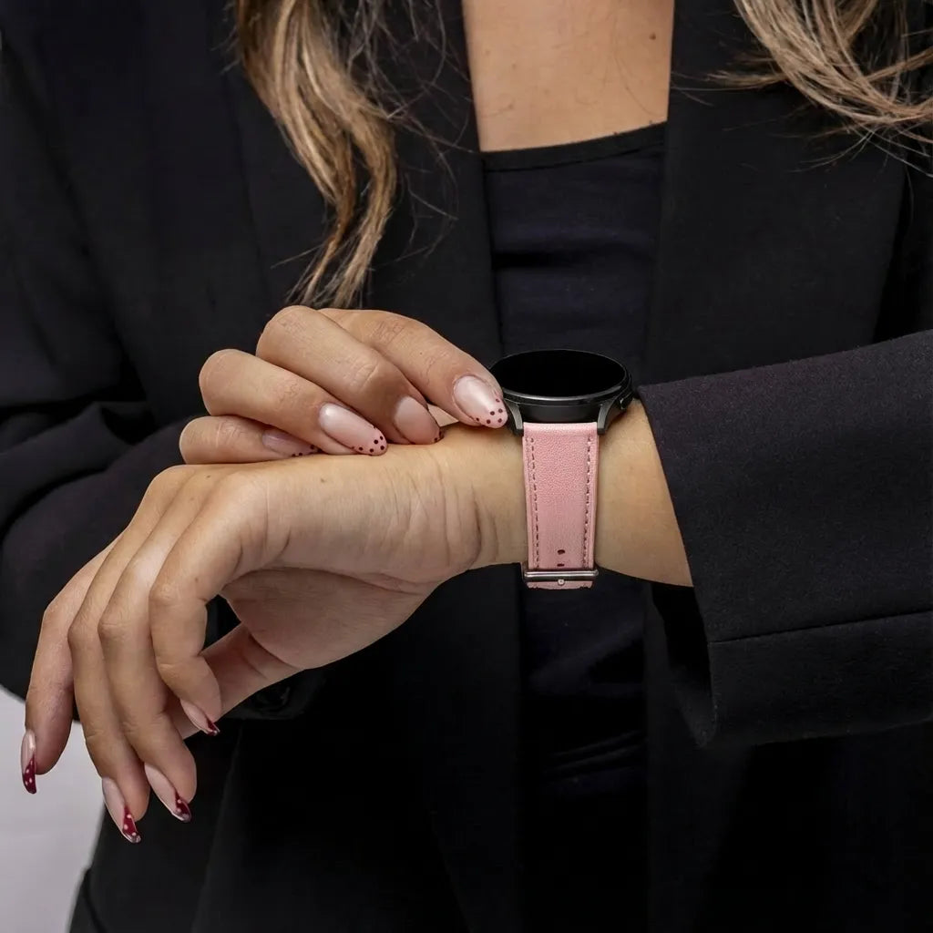Amazfit Bip 3 (Pro) Modern Leather Strap (Pink)