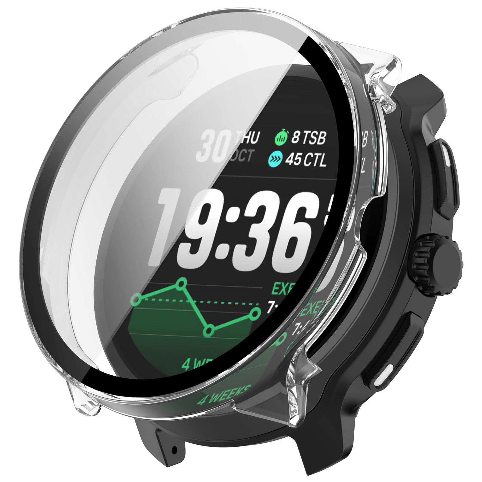Coque avec verre PC Suunto Race 2 (noir)