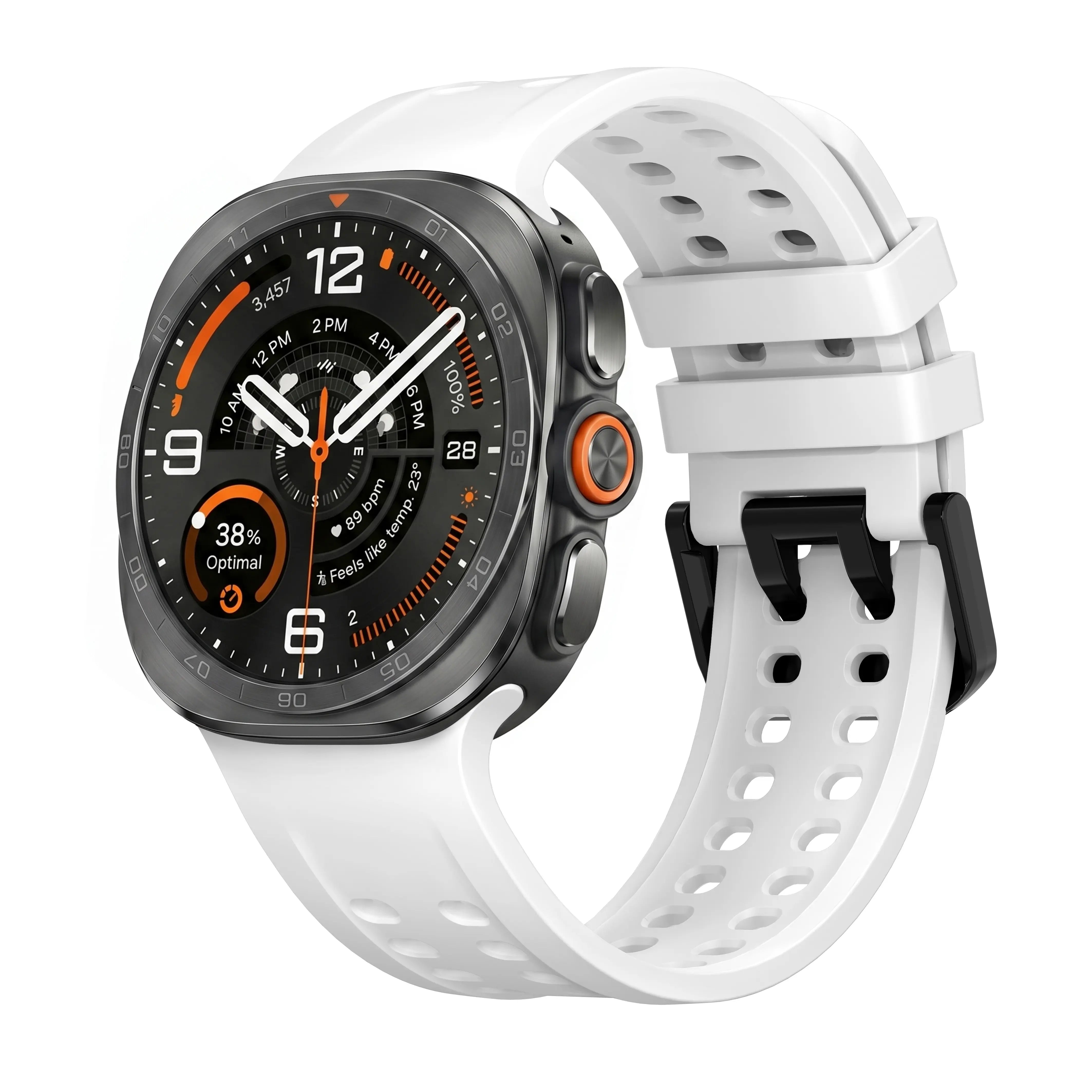 Samsung Galaxy Watch Ultra 2 Silicone Strap (White)