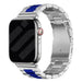 Bracelet acier Apple Watch (argent/bleu)