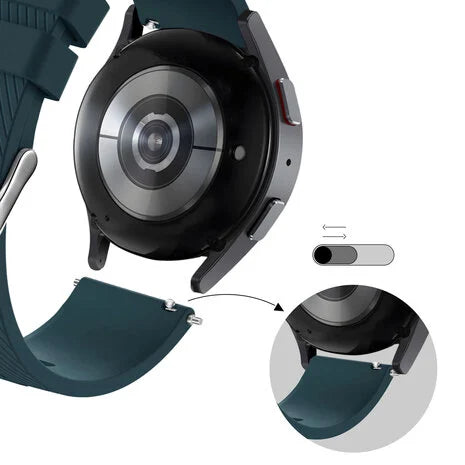 Bandz Bracelet silicone 'Deluxe' Huawei Watch GT 7 - 46mm (vert foncé)