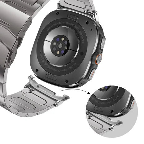 Bandz Bracelet titane Samsung Galaxy Watch Ultra 'Deluxe' (titane)
