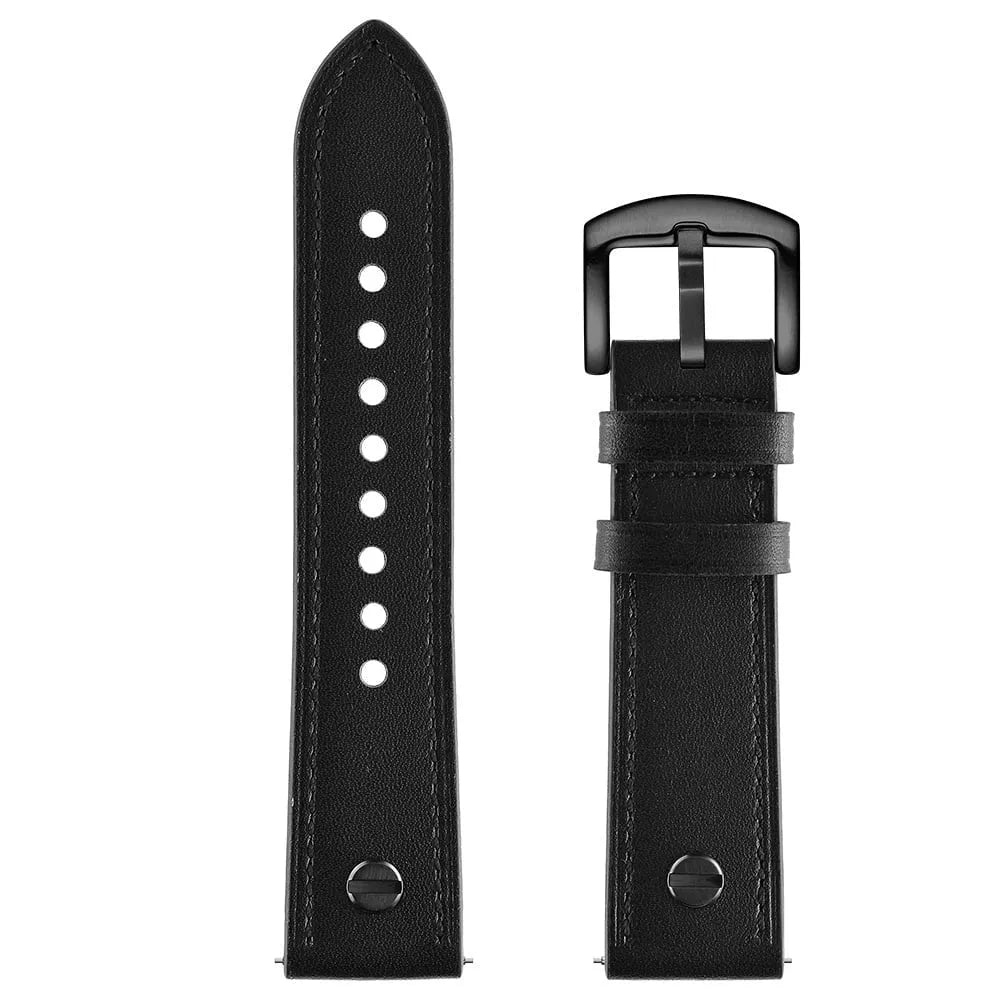 Bracelet cuir vissé OnePlus Watch 3 (brun foncé)
