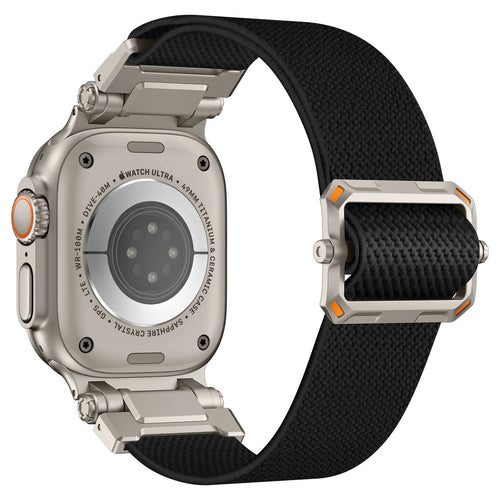 Bracelet en polyester 'Explorer' Apple Watch (noir/titane)