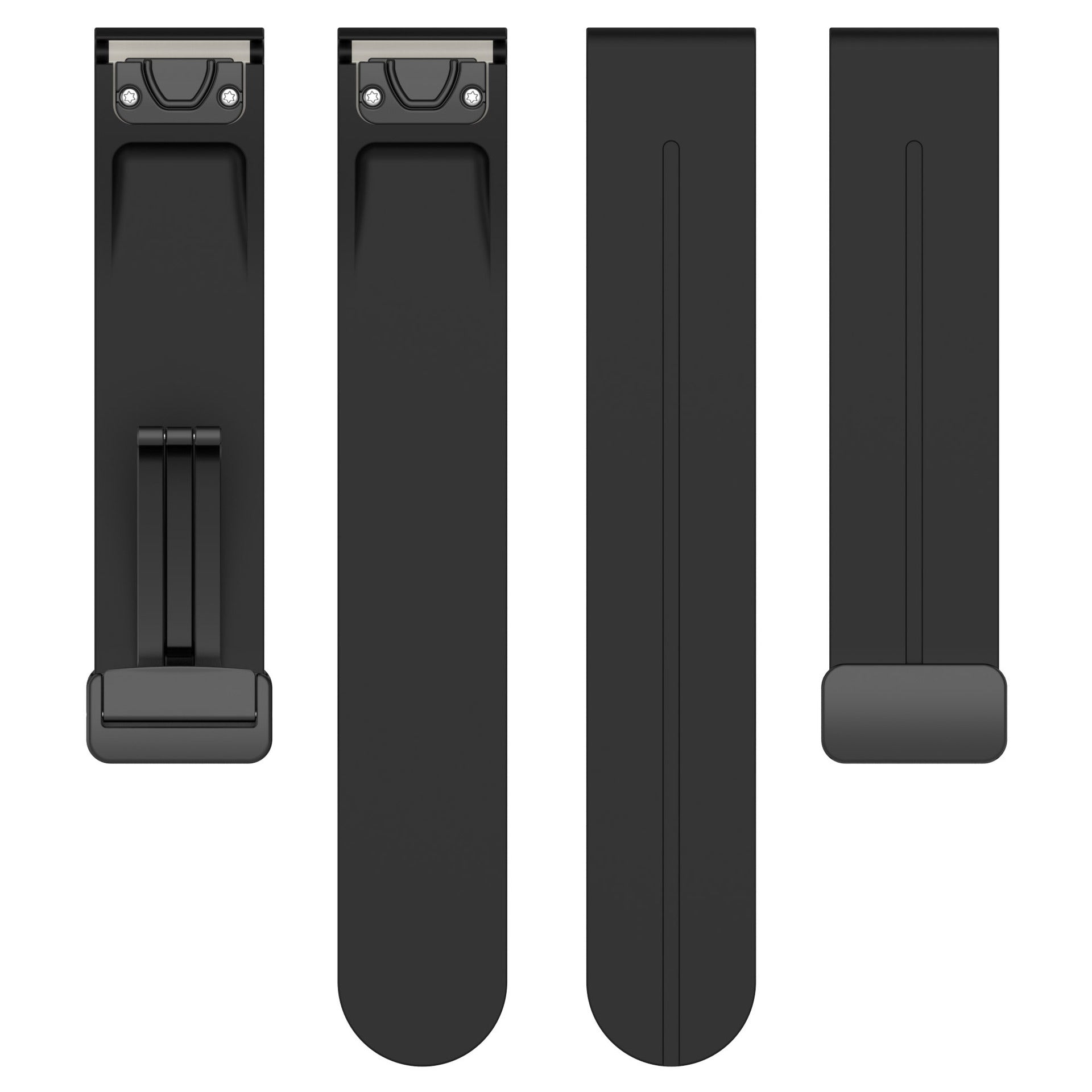 Garmin Forerunner 965 D-Buckle Silicone Strap (Black)