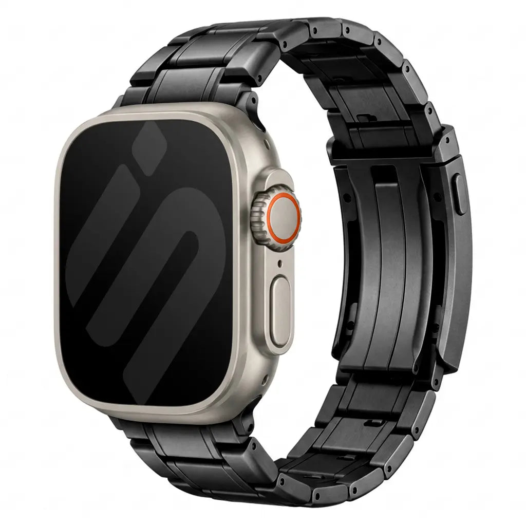 Bracelet titane ajustable Apple Watch (noir)