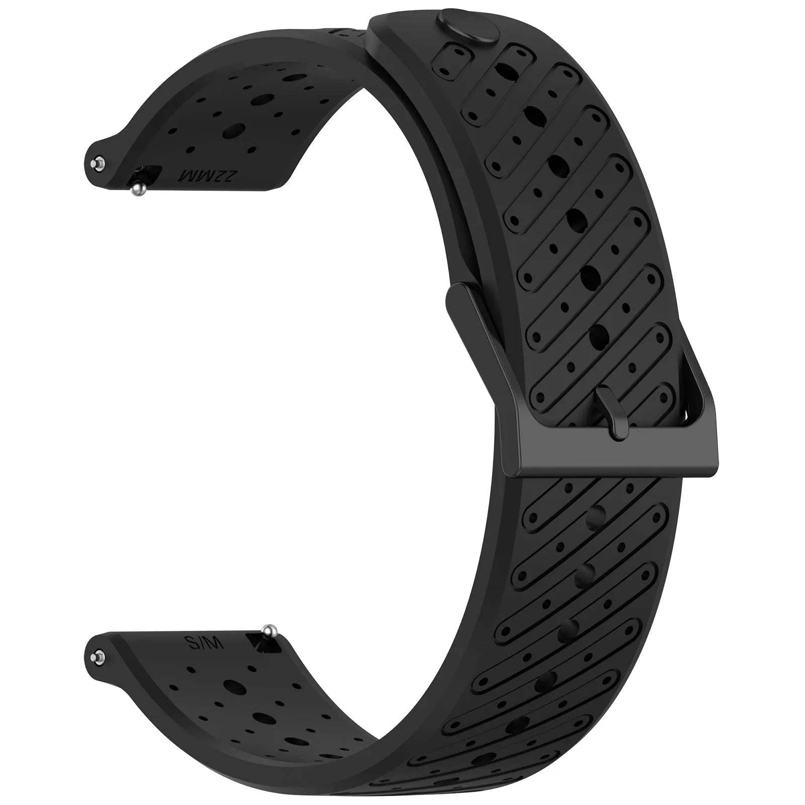 Coros Pace 4 Striped Silicone Strap (Black)