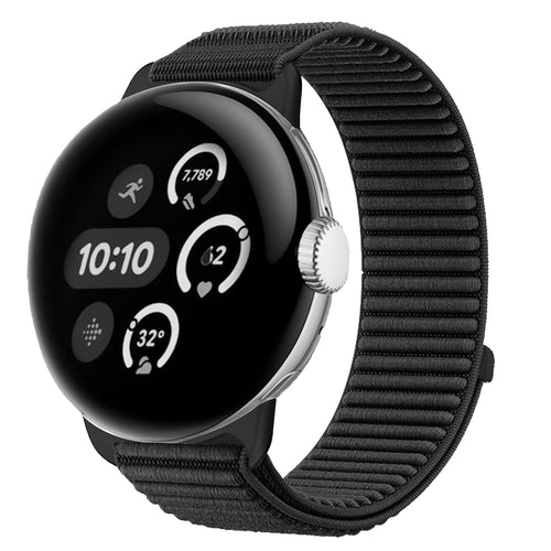 Google Pixel Watch 5 - 41mm Wave Nylon Strap (Black)