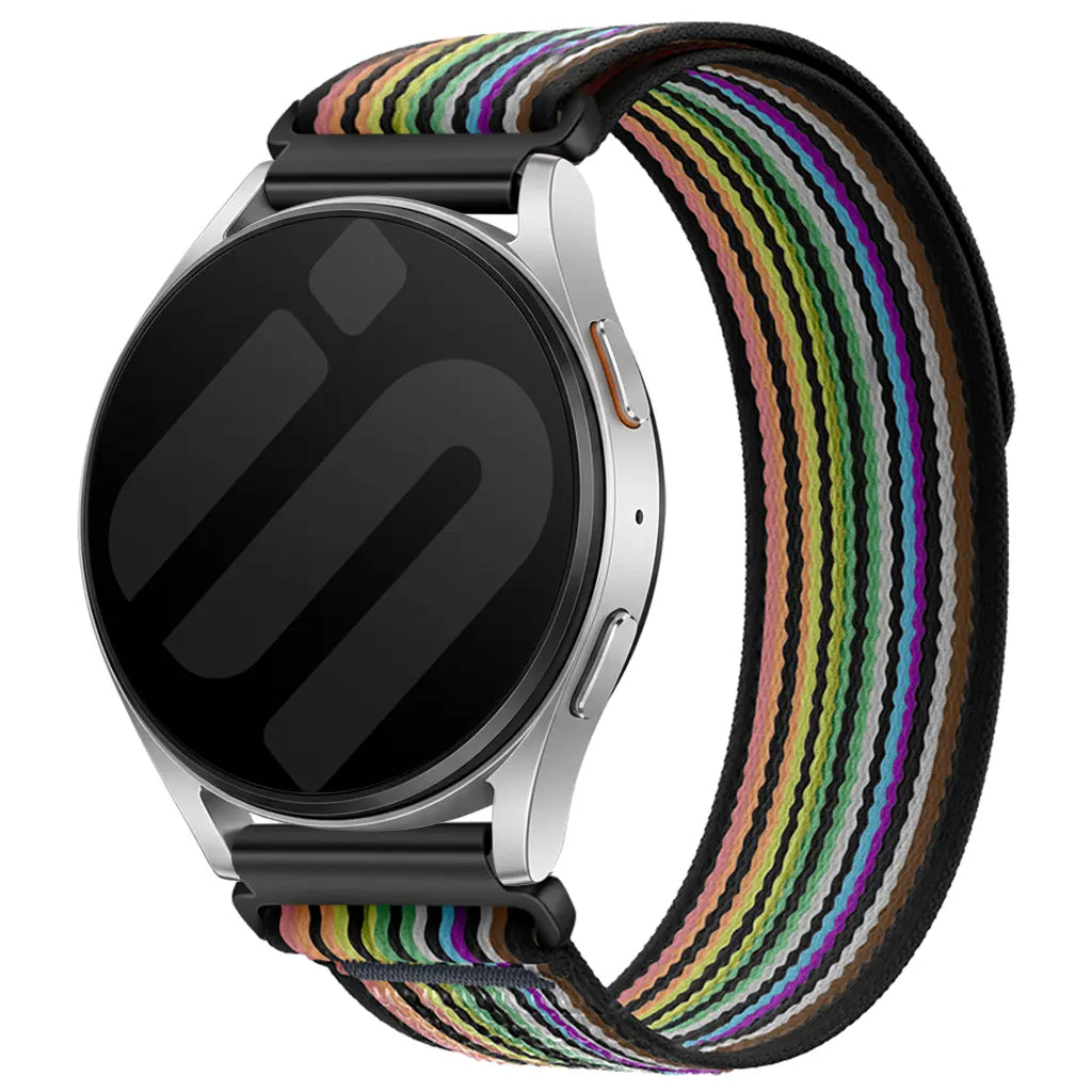Bracelet nylon trail Amazfit Active 2 (noir/multicolore)