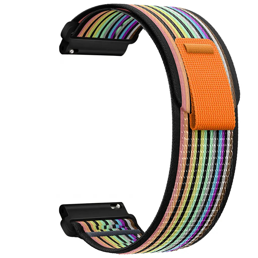 Bracelet nylon trail Amazfit Active 2 (noir/multicolore)