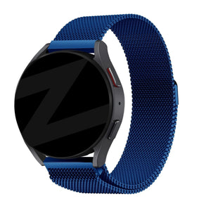 Bandz Pebble Round 2 - 20mm Milanese Loop Strap (Blue)