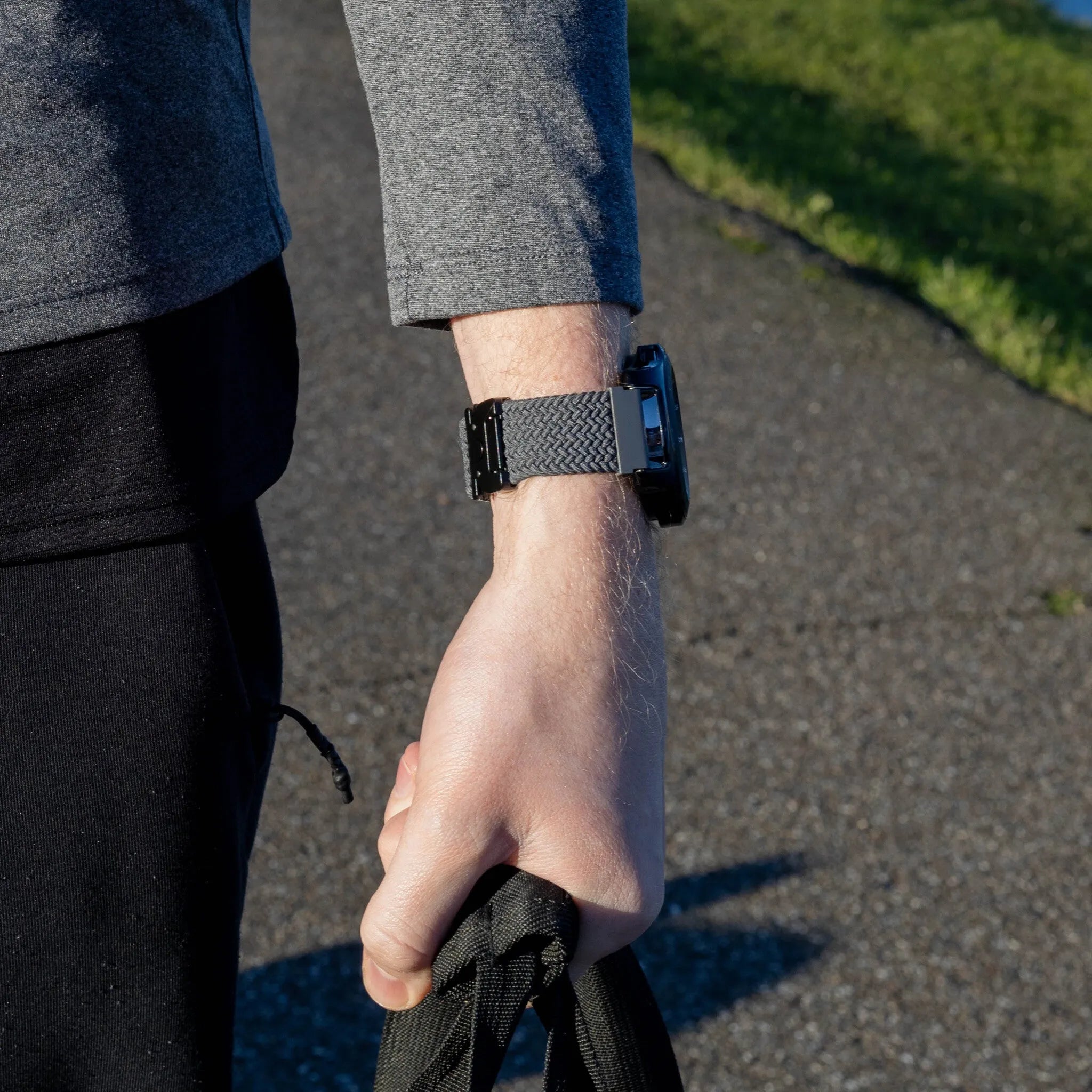 Bracelet tressé TicWatch 22mm avec P-boucle (gris)