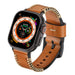 Bracelet en cuir cousu Apple Watch (brun)