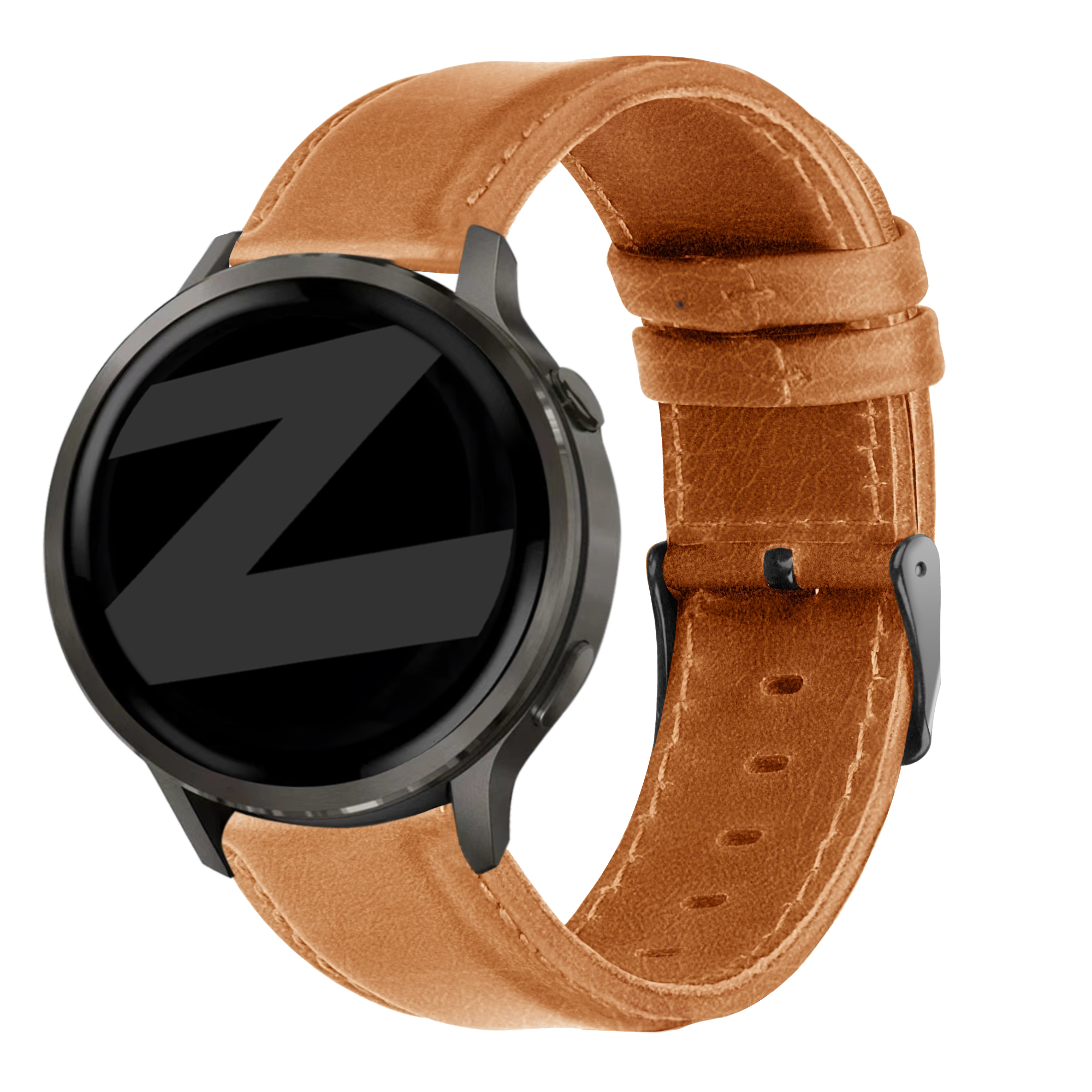 Bandz Garmin Forerunner 255 Leather Strap 'Classic' (Brown)