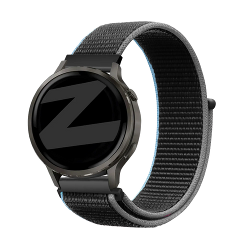 Bandz Garmin Forerunner 255 Nylon Loop Strap (Charcoal)