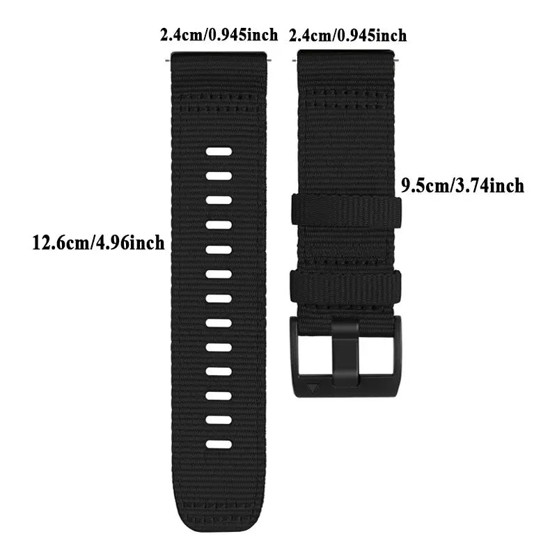 Bracelet nylon à boucle TicWatch Pro 5 Enduro (noir)